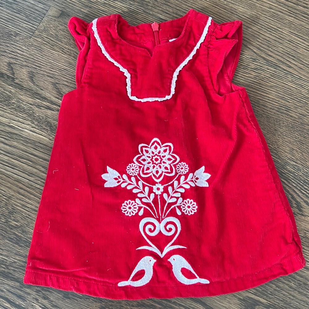 Hanna Andersson red corduroy dress size 60
